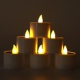 thumbnail image 1 of Lámpara De Piso Velas LED 6x Luces de té parpadeantes falsas de boda romántica sin llama solar Likrtyny Para estrenar, 1 of 7