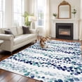 thumbnail image 2 of 5'x7' Area Rugs for Living Room Bedroom, Blue Weeping Eucalyptus Washable Rug Carpet Runner Indoor Outdoor, Spring Summer Farmhouse Leaves Non Slip Floor Mats Area Rug for Kitchen, Nursery, 2 of 8