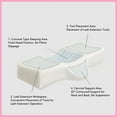 thumbnail image 3 of Beauty Eyelash Extension Neck Pillow, Grafted Eyelash Extension Pillow, Comfortable Memory Foam Grafted Eyelash Curve Pillow, with Makeup Pocket, for Lash Extensions Salon, 3 of 7