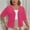 Hot Pink, variant on Women Short Sleeve Cardigans Plus Size Short Sleeve Summer Oversized Open Front Tops