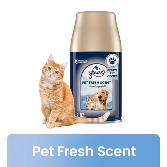 Glade Automatic Spray Refill and Holder Kit, Air Freshener for Home and Bathroom, Pet Fresh Scent, Pet Odor-Fighting, 6.2 oz