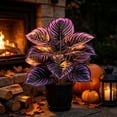 thumbnail image 3 of Artificial Purple Calathea Plant, Home Party Decoration, Purple Leaf Decor Artificial Plant Simulation Pot Bonsai Flower Ornament Hotel Room Desk Decorate((No Flowerpot),23.6"), A, 3 of 7