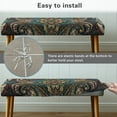 thumbnail image 5 of POLERO Paisley Floral Print Dining Bench Cover Washable Stretch Piano Bench Seat Cover Removable Vintage Rectangle Seat Cushion Protector for Home Patio, Bedroom, Hotel, 5 of 7