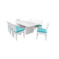 thumbnail image 2 of Miami Rectangular Outdoor Patio Dining Table w/ 8 Armless Chairs, 2 of 2