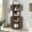 Corner Cabinet-Brown, variant on ChVans Farmhouse 68" Tall Corner Cabinet w/4 Barn Doors, 5 Tier Bookcase Storage Cabinet with Adjustable Shelves, Corner Storage Cabinet for Bathroom,Living Room,Kitchen, Brown