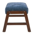 thumbnail image 4 of Small Footstool Ottoman, Fabric Wooden Foot Rest Ottoman with Wood Legs, Small Foot Stool Sofa Footrest Extra Seating for Living Room Entryway Office, Royal Blue, 4 of 10