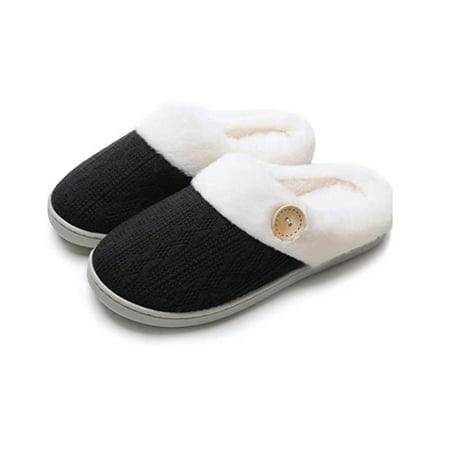 

Profit 1 Pair Woman Man Cold Winter Slipper Warm-keeping Warming Slippers Cute Warm Shoes Footwear Home Bedroom Dormitory Office Black 38 to 39