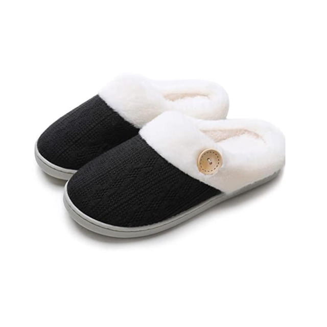 Qarigey 1 par de zapatillas de invierno frío para hombre y mujer, zapatillas cálidas para mantener el calor, bonitos zapatos cálidos, calzado para el Accesorios de calzado Negro 38 a 39 Qarigey AP012822-02