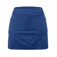 thumbnail image 6 of CUZIBR Kids Tennis Skort Breathable Relaxed High Elastic Waist Golf Running Skirts A-Line With Shorts Outdoor Running Casual Summer Fashionable Soft Mini Skirts Prom Ball Gown,Blue,10-11 Years, 6 of 6