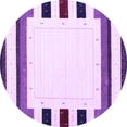 thumbnail image 1 of Ahgly Company Indoor Round Solid Purple Modern Area Rugs, 5' Round, 1 of 4