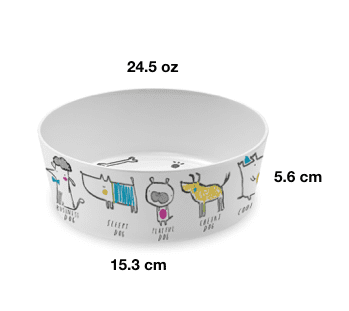 Vibrant Life Melamine Assorted Colors Dog Bowl, Medium, 24.5 oz