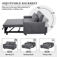 thumbnail image 2 of Pull-out Sofa Bed Convertible Couch 2 Seat Loveseat Sofa Modern Sleeper Sofa with Two Throw Pillows and USB Ports for Living Room, 2 of 5
