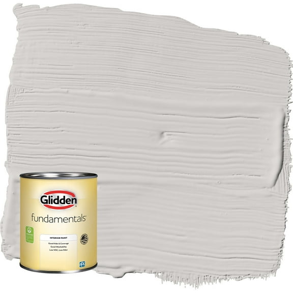 Glidden Fundamentals Elusion / Grey Semi-Gloss Interior Paint, 1 Quart