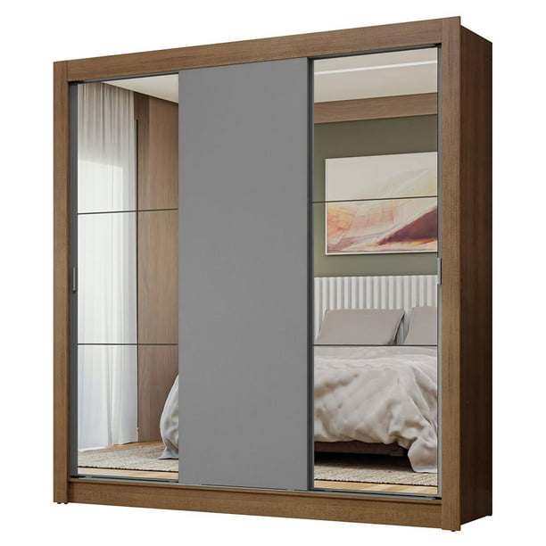 Ropero Closet Madesa 3 Puertas 2 Espejos MG