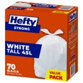 thumbnail image 1 of Hefty Garbage Bags, Strong Tall 45 Litres White Kitchen, 70 Bags, 1 of 5