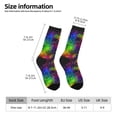 thumbnail image 6 of Uemuo Bright Universe Pattern Women's Crew Socks, Soft Durable Breathable Moisture-Wicking with Odor Control Cotton socks, 6 of 9