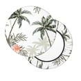 thumbnail image 2 of Fotbe Vintage Palm Trees Stool Covers Round,Waterproof Round Bar Stool Covers Bar Chair Covers Washable Stool Cushion Slipcover for 12-14 Inch Chair-14 inch, 2 of 7