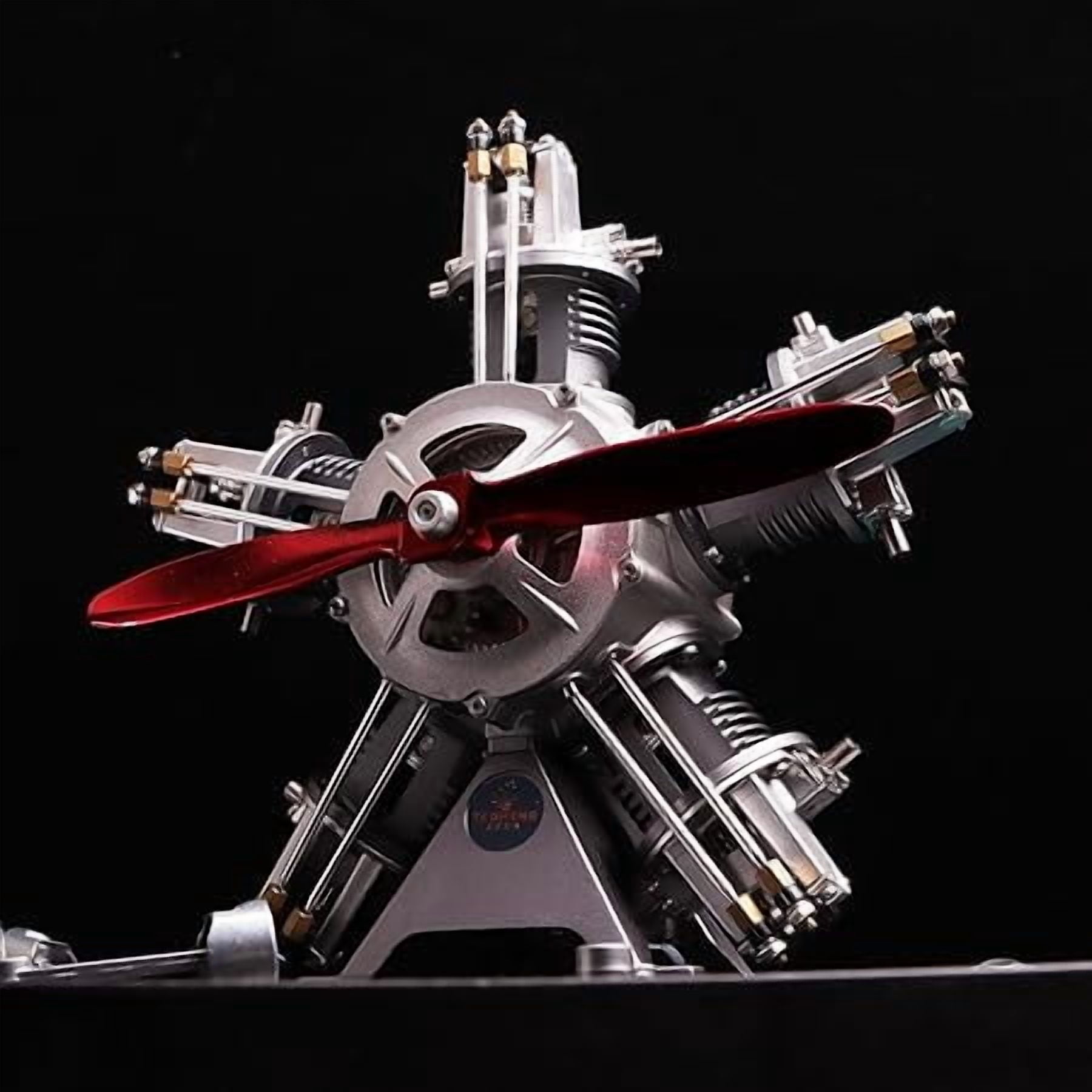 TECHING 5-Cylinder Radial Engine Model Kit That Runs Mechanical Metal Assembly