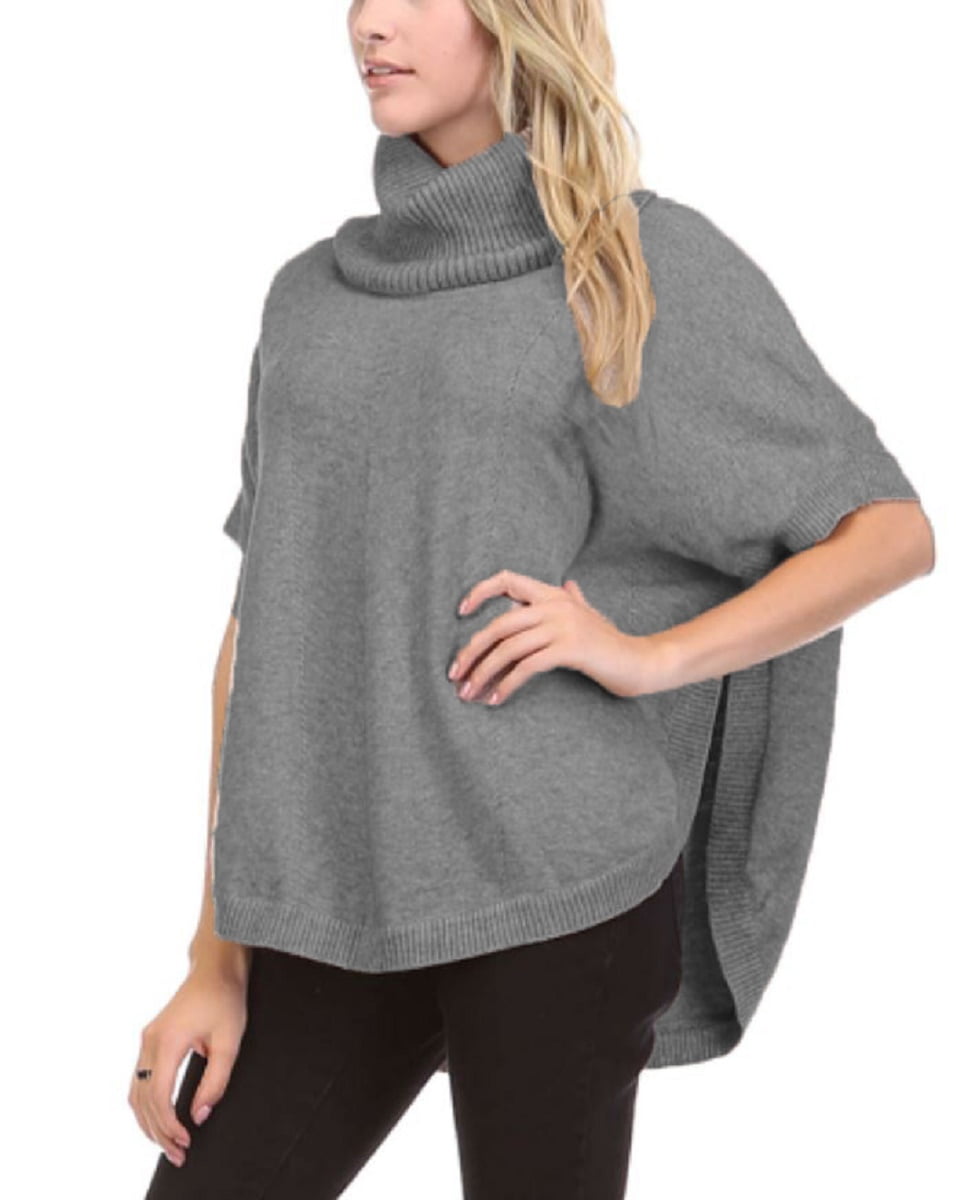 grey poncho sweater