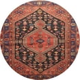 thumbnail image 1 of Ahgly Company Indoor Round Traditional Rust Pink Persian Area Rugs, 4' Round, 1 of 6