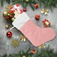 thumbnail image 4 of Coolnut 1PCS Plain Light Red Solid Color Christmas Stockings, Family Holiday Party Personalized Gift Christmas Decorations Mantel Decor, 17.71"x12.20", 4 of 7
