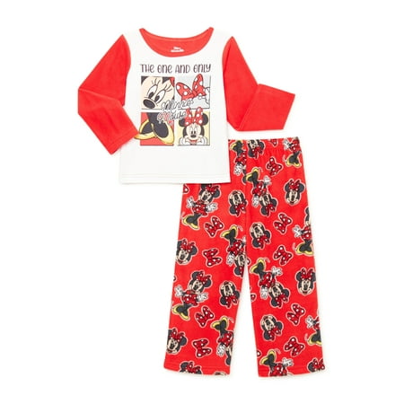 

Minnie Mouse Toddler Girls Fleece Pajama Set 2-Piece Sizes 2T-4T
