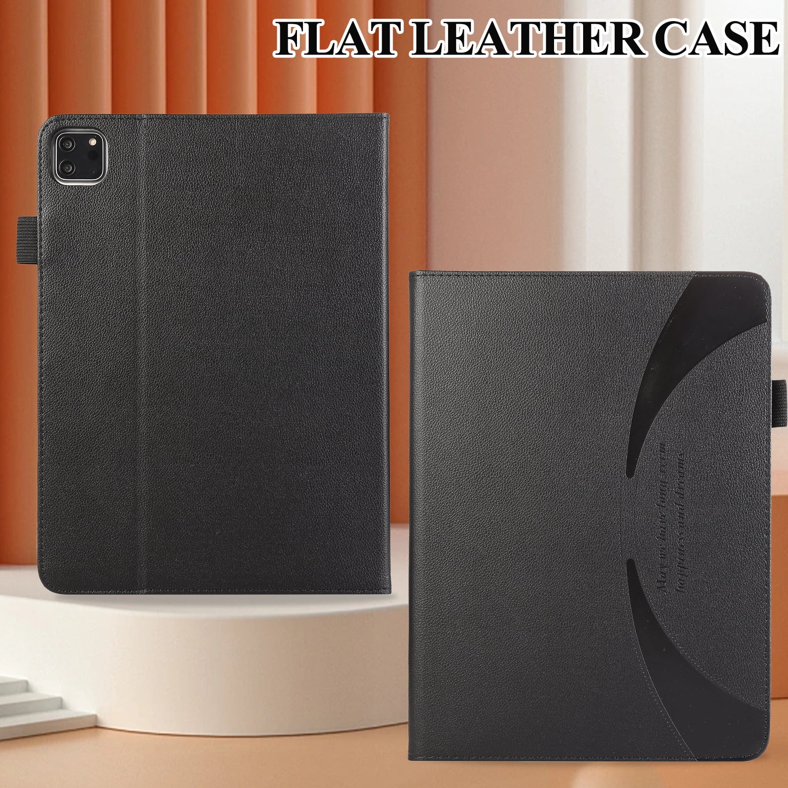 Allytechgroup Premium iPad Air 11 Case 2024 - Protective Business Type Flip Cover with Vertical Stand & Pencil Holder for Apple iPad Air 11 inch 2024, Black