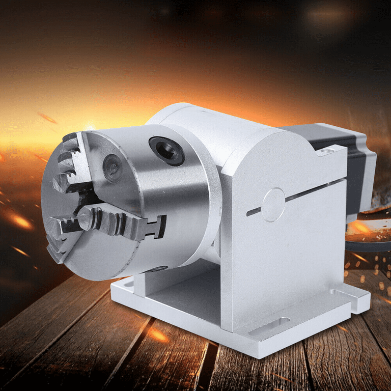 80mm Three Jaw Rotary Axis Rotary Attachment for Fiber Laser Engraver