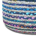 thumbnail image 4 of Simpli Home Margo Boho Round Pouf in Blue Braided Jute, 4 of 12