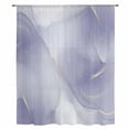 thumbnail image 2 of Purple Marble Sheer Curtains 45" Long for Bedroom, Modern Minimalism Abstract Aesthetic Art Light Filtering Privacy Drapes, Breathable Semi Sheer Short Window Treatment for Kitchen Cafe Bathroom, 2 of 9