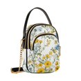 thumbnail image 7 of FORMRS Crossbody Bag for Women Quilted Travel Shoulder Cell Phone Purse with Chain Strap Handbag, Yellow Floral, 7 of 7