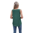 thumbnail image 3 of Womens Loose Fit Casual Flowy Tank Tops Sleeveless Summer Tops Dark green XXL, 3 of 9