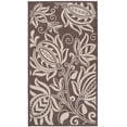 thumbnail image 2 of Safavieh Courtyard Crystal Floral Indoor/Outdoor Area Rug, Chocolate/Natural, 4' x 5'7", 2 of 9