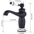 thumbnail image 2 of Bathroom Faucet, Single Lever Bathroom Faucet Chrome(black), 2 of 5