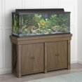thumbnail image 2 of Bowery Hill 55 Gallon 4 Door Aquarium Stand in Rustic Gray, 2 of 9