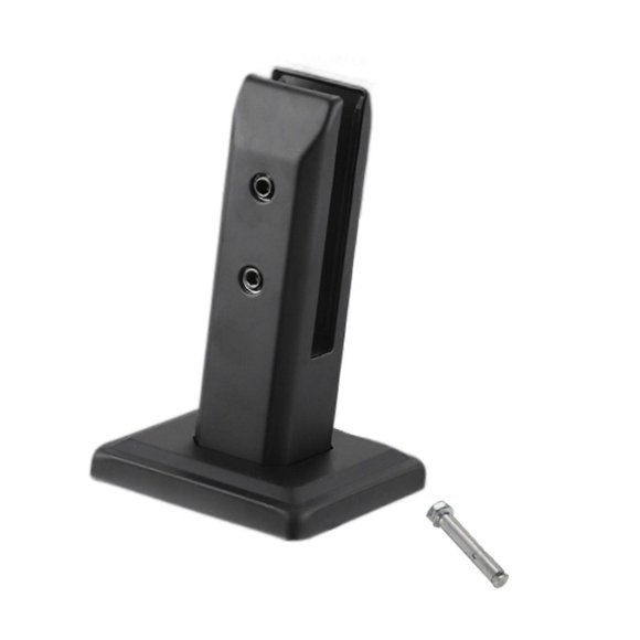 Glass Clamp Square Glass Railing Clamp Glass Clip for Deck Staircase Railing-Black-