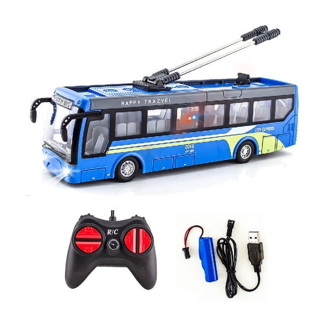 Coche de control remoto de carga, autobús de control remoto, autobús escolar, autobús turístico, coche de juguete para niños