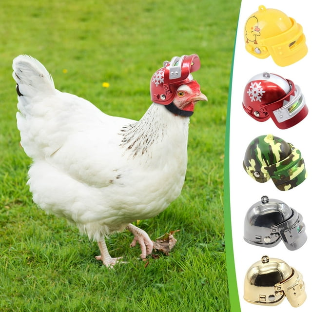 Xihbxyly Casco para Pollos, Protector para Cabeza de Pájaro, Gorro Protector con Forro de Esponja, Cómodo para Animales Pequeños, Protección Contra El Sol y La Lluvia, Disfraz de Halloween, Talla Aju