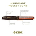 thumbnail image 4 of Kent 82T 4"" Handmade Folding Pocket Comb For Men Fine Tooth Hair Comb Straightener For Everyday Grooming Styling Hair Beard Or Mustache Use Dry Or With Balms Saw Cut Hand Polished Made In Englan, 4 of 5
