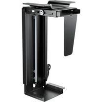 Adjustable Under Desk PC Mount, 3.5 to 8 Inch Wide Computer Tower Holder with Locking Handle,360 Degree Swivel Adjustable Height and Width, Black