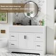 thumbnail image 2 of eclife Freestanding Single Sink Bathroom Vanity with Resin Top, Faucet, and Drain, 48 Inch, 2 of 10