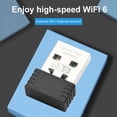 thumbnail image 3 of 10 Piezas Adaptador WiFi USB Tarjeta Lan de Red Inalámbrica 2.4Ghz Controlador Gratuito Receptor WiFi6 802.11ax para PC Portátil Win 7 8 10 11, 3 of 5