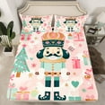 thumbnail image 2 of Manfei Kawaii Retro Nutcracker Twin Sheet Sets, Cartoon Christmas Gifts Twin Fitted Sheet, Kids Teen Child Flat Sheet, Super Cozy Room Decor, 3-Piece, 2 of 7