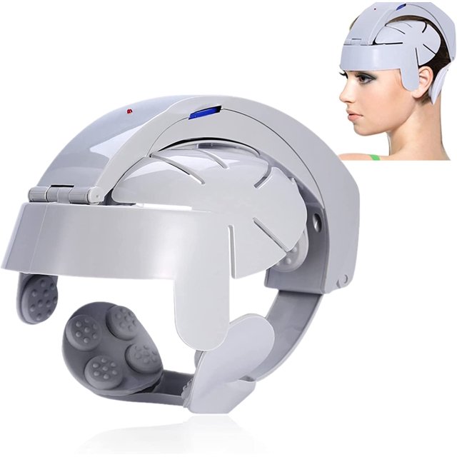 Casco de masaje JAMW para la cabeza masajeador de acupuntura eléctrico de vibración 8 configuraciones de intensidad