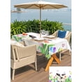 thumbnail image 4 of Easter Outdoor Tablecloth - 52x70 Inch Rectangle Dining Table Cover, Spring Watercolor Flowers Bunny Butterfly Eggs Waterproof Outdoor Table Cloth with Umbrella Hole & Zipper for Picnic/Patio/Party, 4 of 7