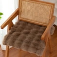 thumbnail image 2 of Square Faux Fur Sheepskin Chair Cover Seat Cushion Pad Super Soft Area Rugs for Living Bedroom Sofa 17in x 17in, 2 of 8