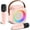 Pink, variant on DAYBETTER Mini Karaoke Machine for Adults & Kids, Portable Bluetooth Speaker with 2 Wireless Microphones