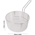 thumbnail image 2 of HUGFEGWE Frying Basket, Stainless Steel Long Handle Reusable Rust Resistant Fry Net, Deep Fry Basket Round Wire Frying Basket Reusable Rust Resistant Fry Net for Fish Chicken CA919-155246, 2 of 9