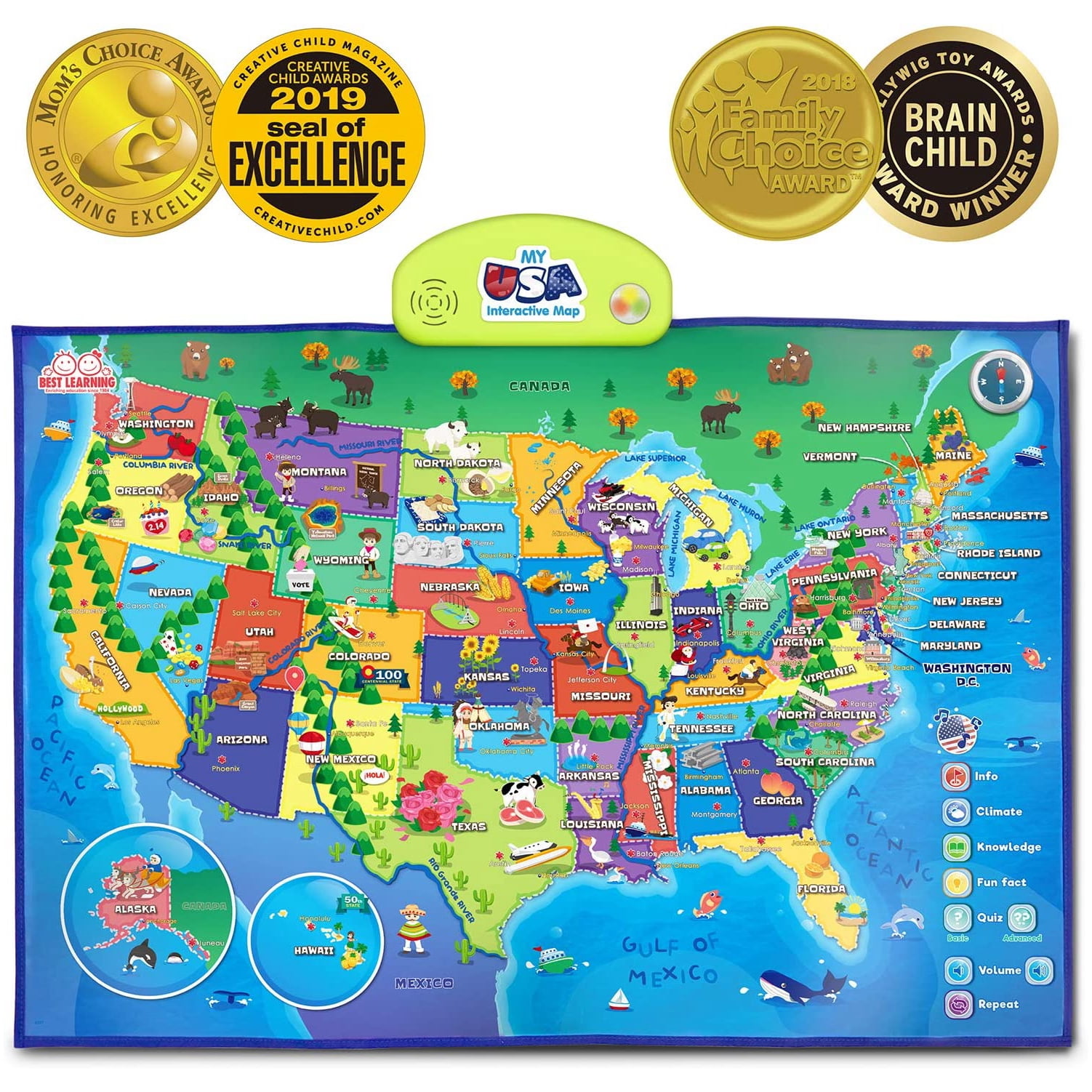 I-poster My World Interactive Map Educational Talking Toy of Ages 5 to 12 Years for sale online 