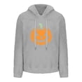 thumbnail image 4 of Sakmal Pumpkin Print Womens Hoodies Drawstring Halloween Gray Tops Trendy Hoodies for Women, 4 of 5